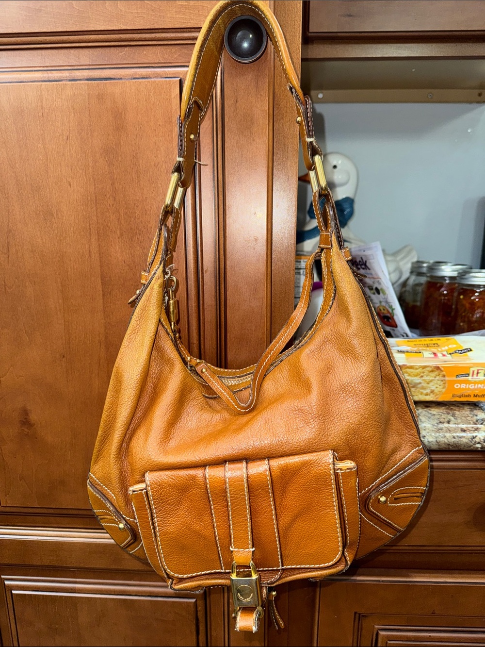 Vintage Marc Jacobs Cognac Leather Hobo